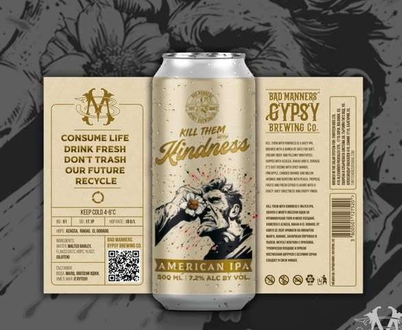 Kill Them With Kindness - Bad Manners Gypsy Brewing Co. IPA - American 500ml