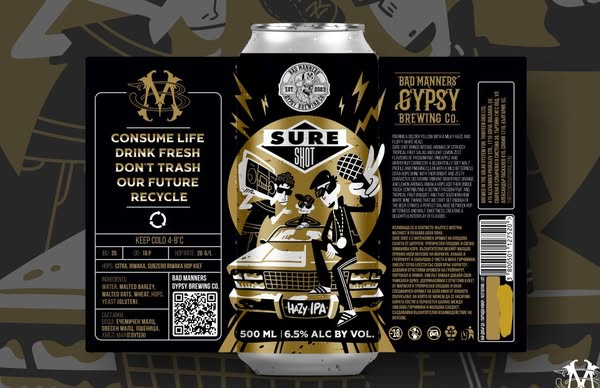Sure Shot 2025 - Bad Manners Gypsy Brewing Co. IPA - New England / Hazy 500ml