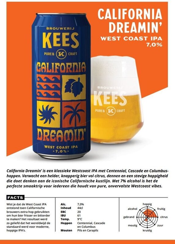 California Dreamin' - Brouwerij Kees IPA - American 440ml