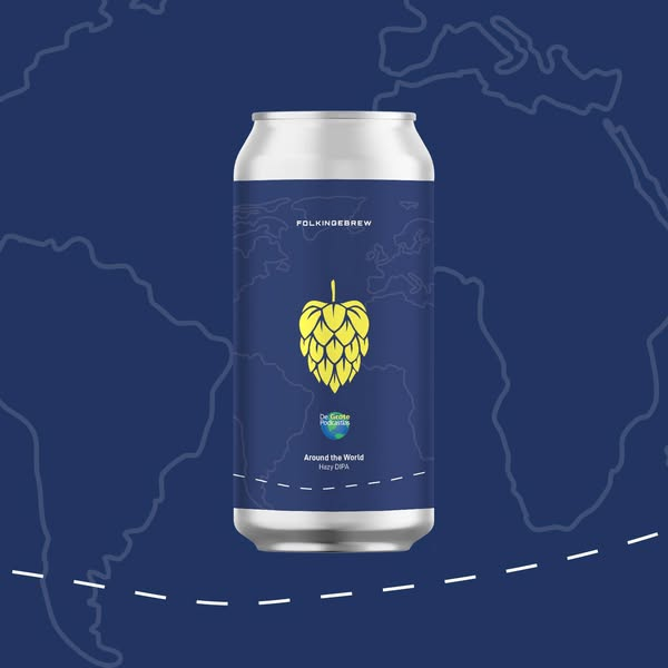 Around The World - Folkingebrew IPA - Imperial / Double New England / Hazy 440ml