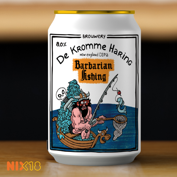 Barbarian Fishing Simcoe en Citra - De Kromme Haring IPA - Imperial / Double New England / Hazy 330ml