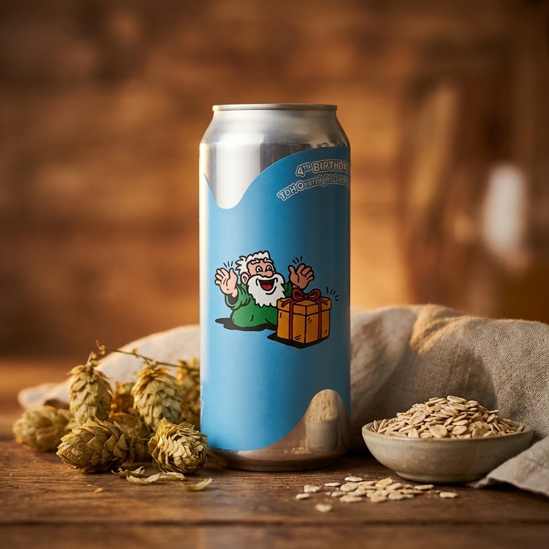 4th Birthday – TDH Overnight Oats IPA (Azvex collab) - Sureshot Brewing IPA - New England / Hazy 440ml