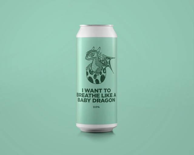 I Want To Breathe Like A Baby Dragon - Pomona Island Brew Co. IPA - Imperial / Double New England / Hazy 440ml