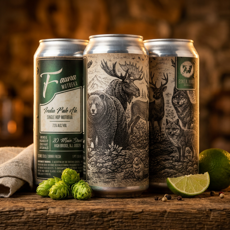 Fauna Motueka - Esker Hart Artisan Ales IPA - New England / Hazy 473ml