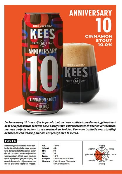 Anniversary 10 - Brouwerij Kees Stout - Imperial / Double 440ml