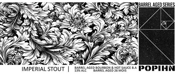Imperial Stout : Bourbon & Hot Sauce Barrel Aged 26m - Popihn Stout - Imperial / Double 330ml