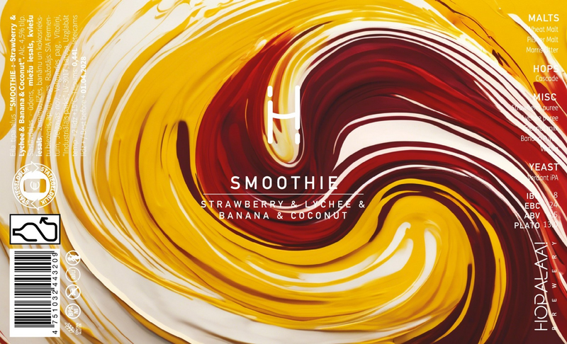 Smoothie: Strawberry, lychee, banana & coconut