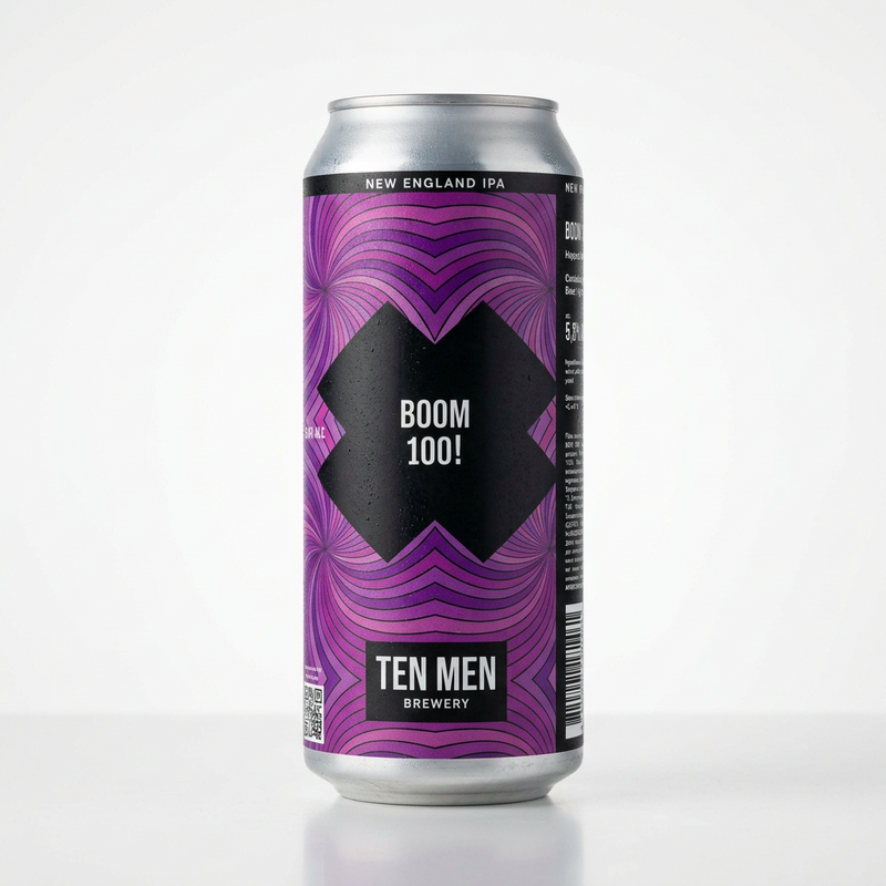 Boom 100! - Ten Men Brewery IPA - New England / Hazy 500ml