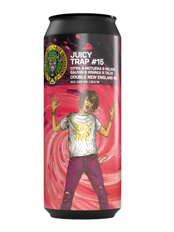 Juicy Trap #15 - Piwne Podziemie / Beer Underground IPA - Imperial / Double New England / Hazy 500ml