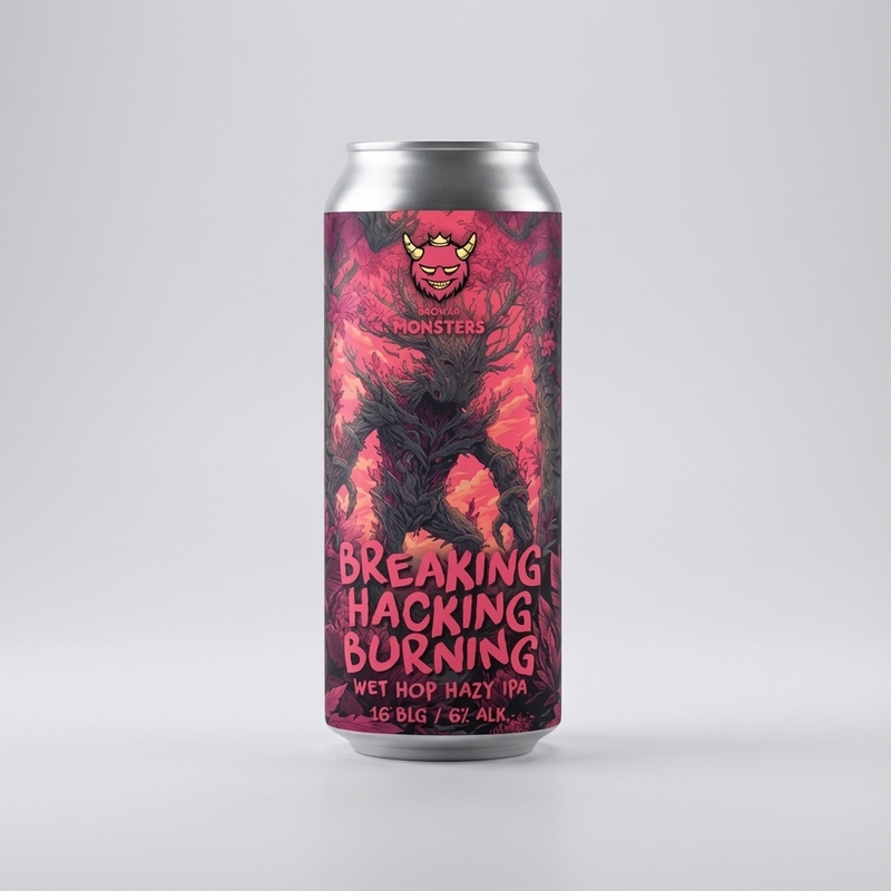 Breaking Hacking Burning - Browar Monsters IPA - New England / Hazy 500ml
