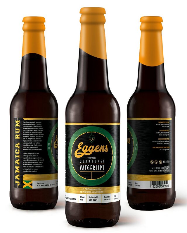 Eggens Quadrupel Vatgerijpt 707 Dagen Jamaicaanse Rumvaten - Eggens Belgian Quadrupel 330ml