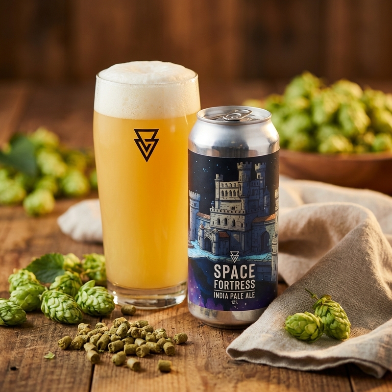 Space Fortress - Azvex Brewing Company IPA - New England / Hazy 440ml