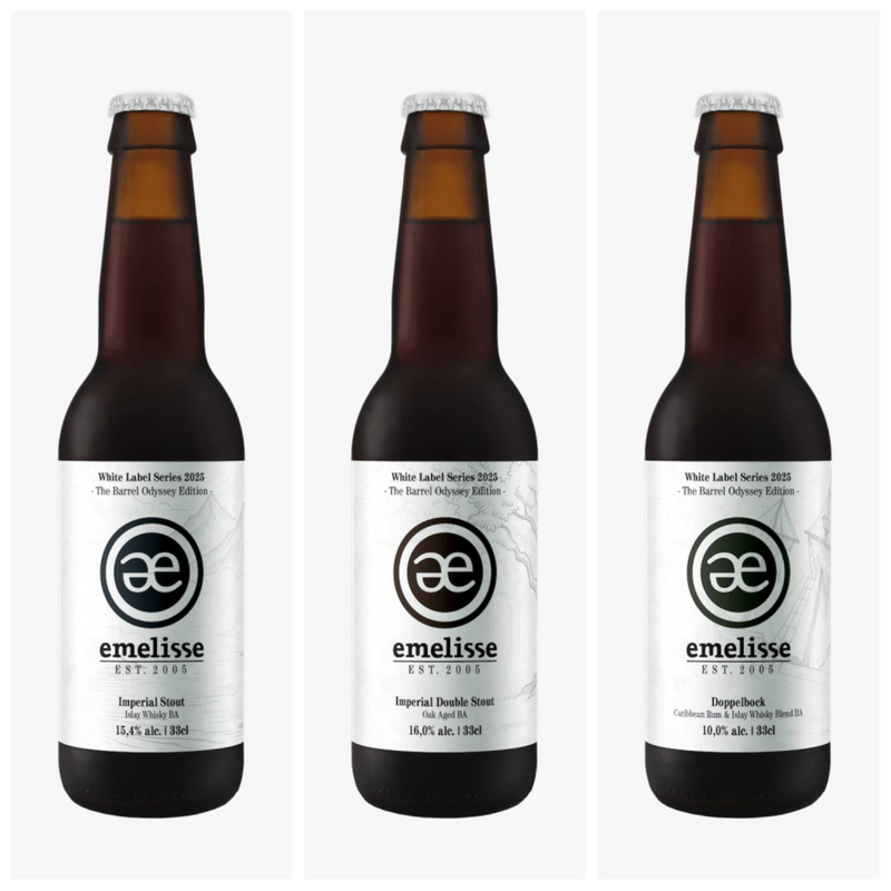White Label Doppelbock Caribbean Rum & Islay Whisky Blend BA - 2025 - Brouwerij Emelisse Bock - Doppelbock 330ml