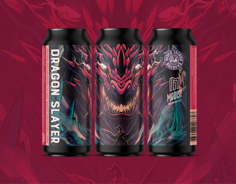 Dragon Slayer - Seven Island Brewery IPA - Imperial / Double New England / Hazy 440ml