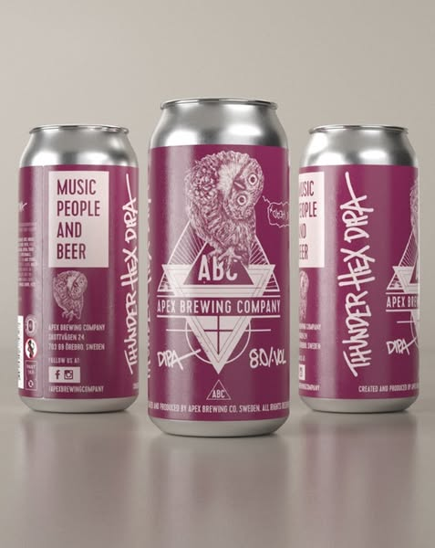 Thunder Hex DIPA - Apex Brewing Company IPA - Imperial / Double New England / Hazy 440ml