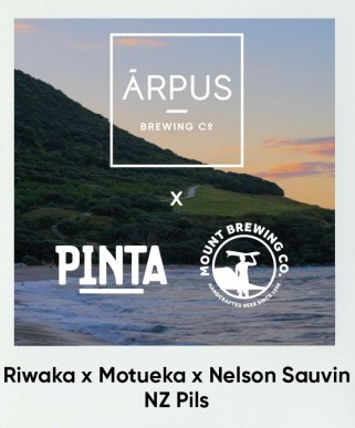 PINTA x Mount Brewing Co Riwaka x Motueka x Nelson Sauvin NZ Pils - Ārpus Brewing Co. Pilsner - New Zealand 440ml