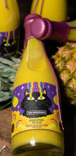 Sparklepuss: Piña Colada Rum BA (2025, purple wax) - Hop Hooligans Sour - Smoothie / Pastry 375ml