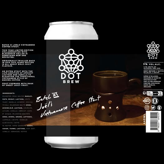 Joël's Vietnamese Coffee Stout : Batch XI - DOT Brew Stout - Imperial / Double 440ml