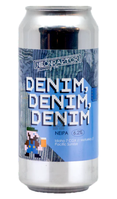 Denim Denim Denim - Neon Raptor Brewing Co. IPA - New England / Hazy 440ml
