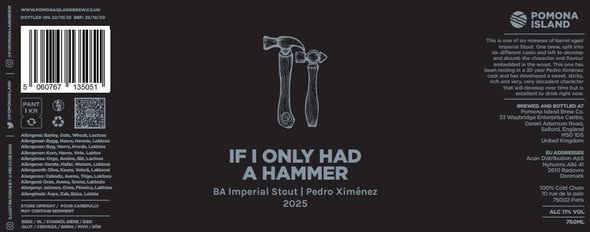 If I Only Had a Hammer - Pomona Island Brew Co. Stout - Imperial / Double 750ml