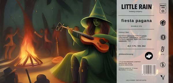Fiesta Pagana - Little Rain Brewing Company IPA - Imperial / Double New England / Hazy 440ml