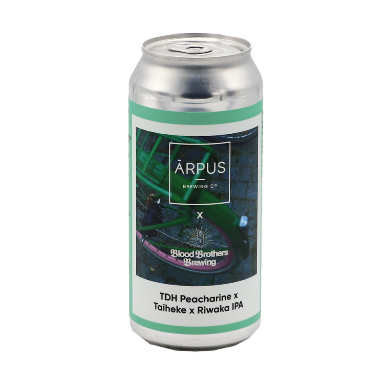 Blood Brothers TDH Peacharine x Taiheke x Riwaka IPA - Ārpus Brewing Co. IPA - New Zealand 440ml