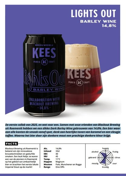 Lights Out (Blackout collab) - Brouwerij Kees Barleywine - American 330ml
