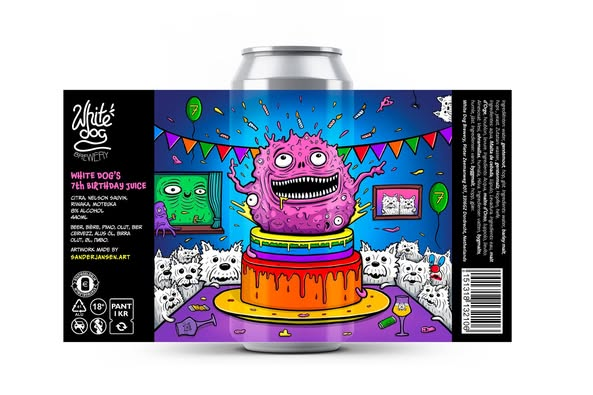 7th Birthday Juice - White Dog Brewery IPA - Imperial / Double New England / Hazy 440ml