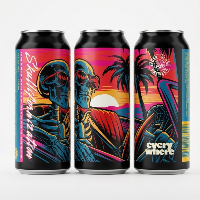 Skullifornization - Seven Island Brewery IPA - Imperial / Double New England / Hazy 440ml