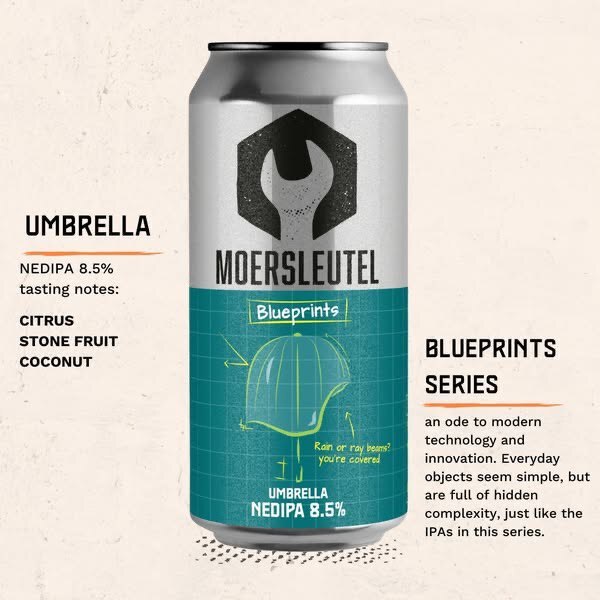 Blueprints: Umbrella - Moersleutel Craft Brewery IPA - Imperial / Double New England / Hazy 440ml
