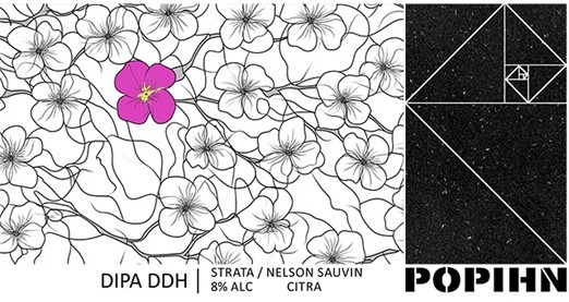 DIPA DDH Strata / Nelson Sauvin - Popihn IPA - Imperial / Double New England / Hazy 440ml