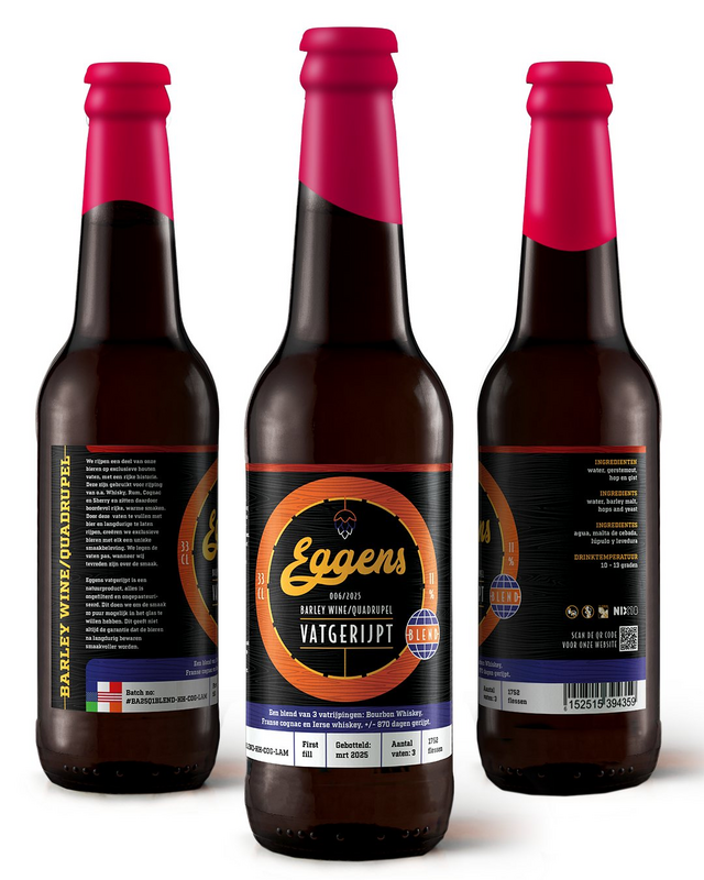 Eggens 006/2025 Barley wine / Quadrupel Vatgerijpt - Eggens Belgian Quadrupel 330ml