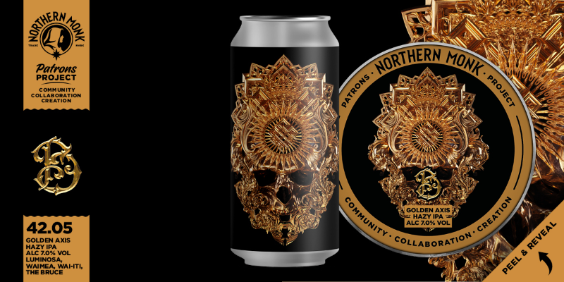 Patrons Project 42.05 // Bill Ellis: Golden Axis - Northern Monk IPA - New England / Hazy 440ml