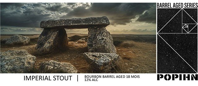 Imperial Stout : Bourbon Barrel Aged 18 Mois - Popihn Stout - Imperial / Double 330ml