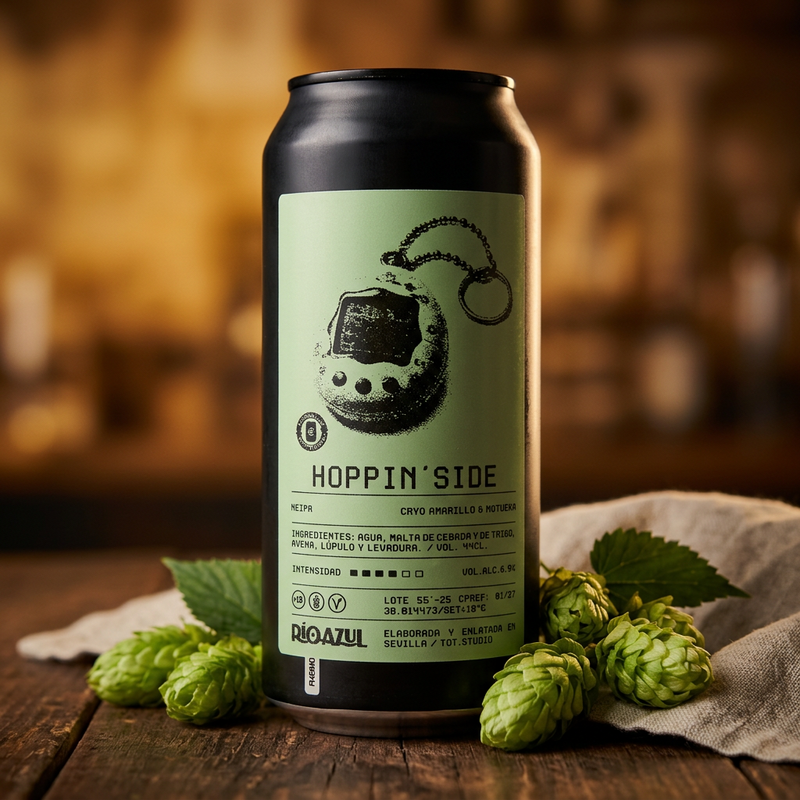 Hoppin' Side - RIOAZUL IPA - New England / Hazy 440ml