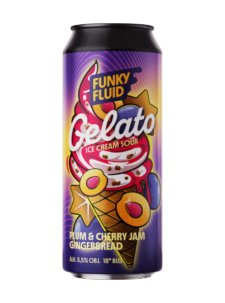 Gelato: Plum & Cherry Jam Gingerbread - Funky Fluid Sour - Smoothie / Pastry 500ml