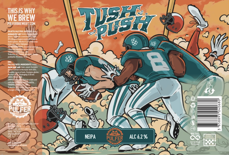 Tush Push - Pulfer Brewery IPA - New England / Hazy 440ml