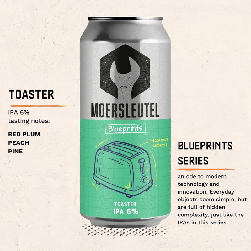 Toaster (w/ La Debauche) - Moersleutel Craft Brewery IPA - New England / Hazy 440ml