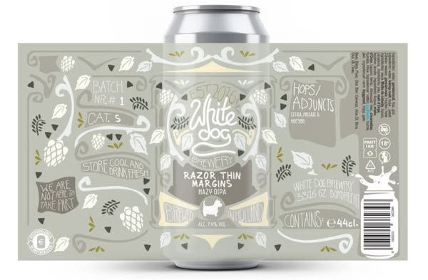 Razor Thin Margins - White Dog Brewery IPA - Imperial / Double New England / Hazy 440ml