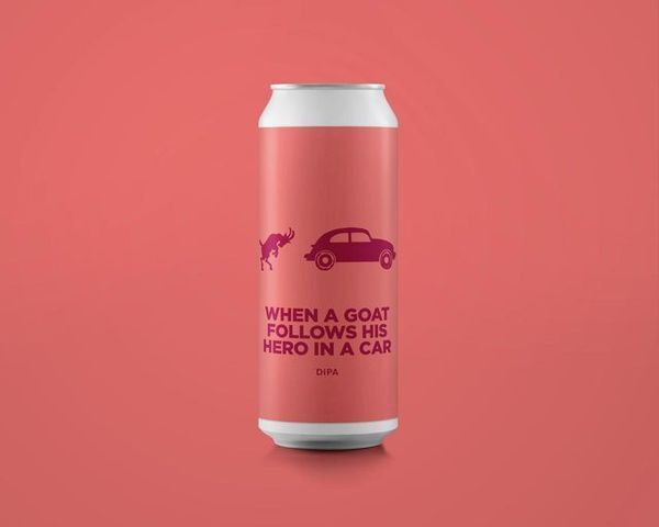 When A Goat Follows His Hero In A Car - Pomona Island Brew Co. IPA - Imperial / Double New England / Hazy 440ml