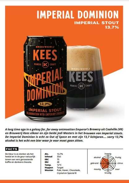 Imperial Dominion - Brouwerij Kees Stout - Imperial / Double 330ml