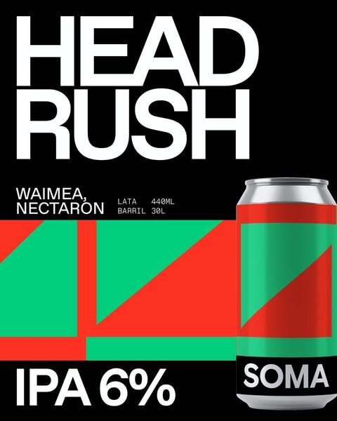 Head Rush - SOMA Beer IPA - New England / Hazy 440ml