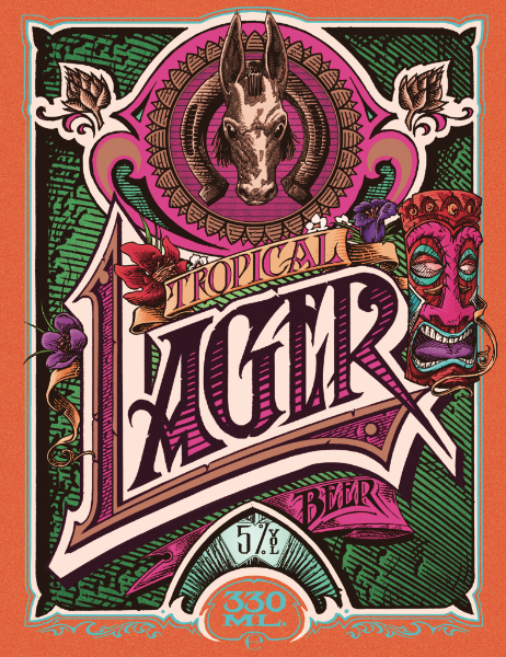 Tropical Lager - Brasserie de la Mule Lager - IPL (India Pale Lager) 330ml