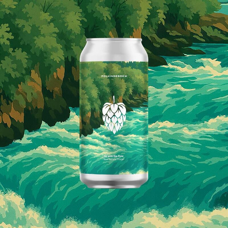 Go With The Flow - Folkingebrew Pilsner - New Zealand 440ml
