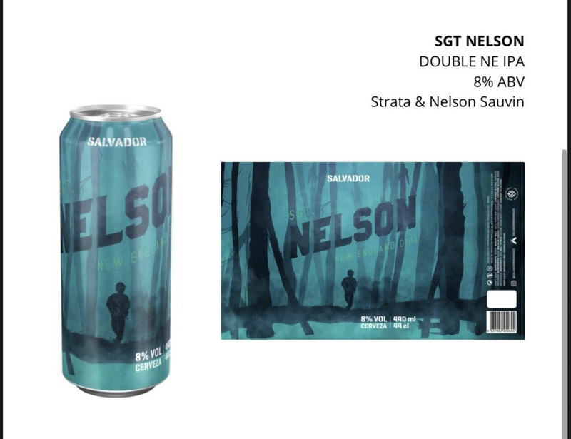 SGT Nelson - Salvador Brewing Co. IPA - Imperial / Double New England / Hazy 440ml