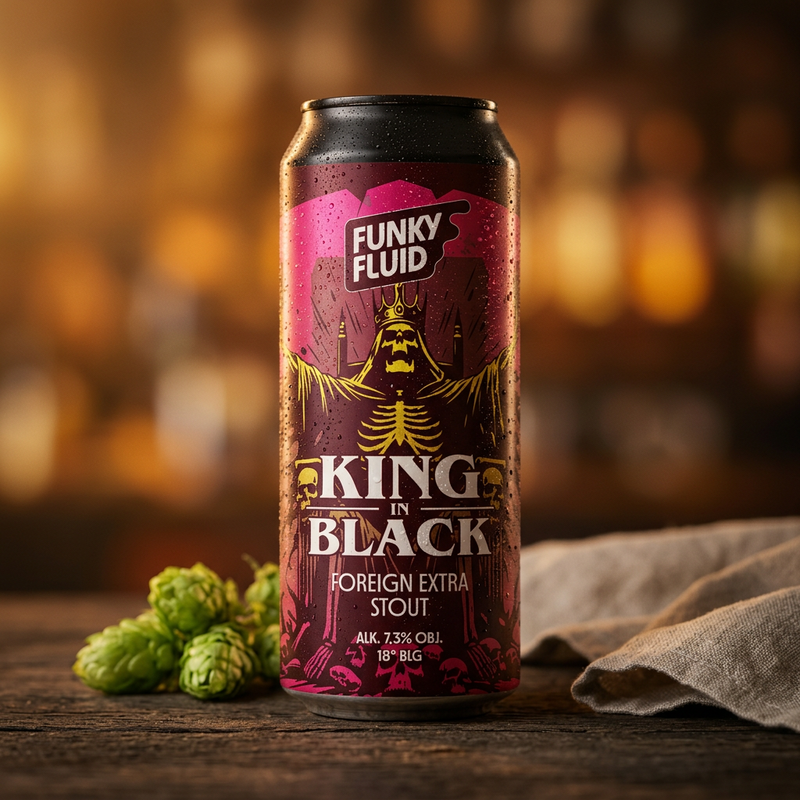 King in Black - Funky Fluid Stout - Foreign / Export 500ml