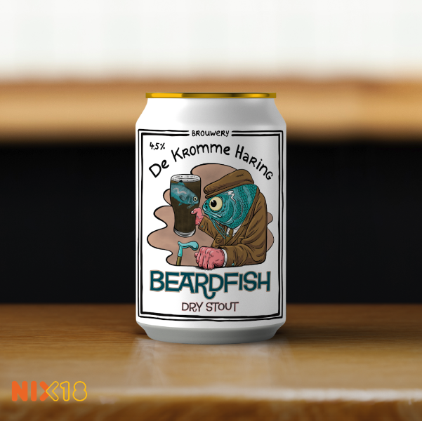 Beardfish Stout - De Kromme Haring Stout - Irish Dry 330ml