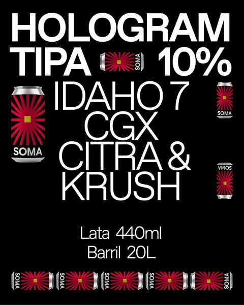 Hologram - SOMA Beer IPA - Triple New England / Hazy 440ml