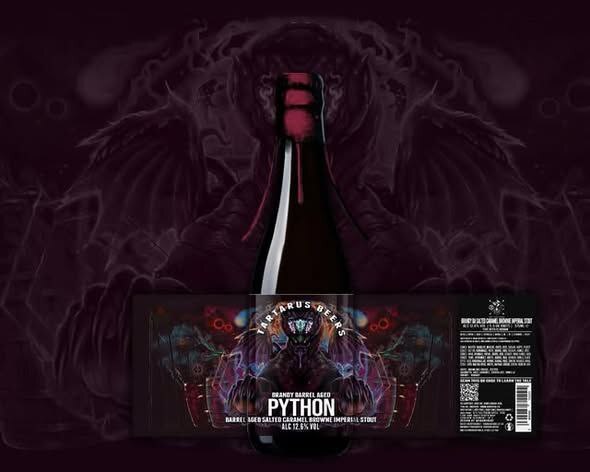 Brandy Barrel Aged Python - Tartarus Beers Stout - Imperial / Double Pastry 375ml