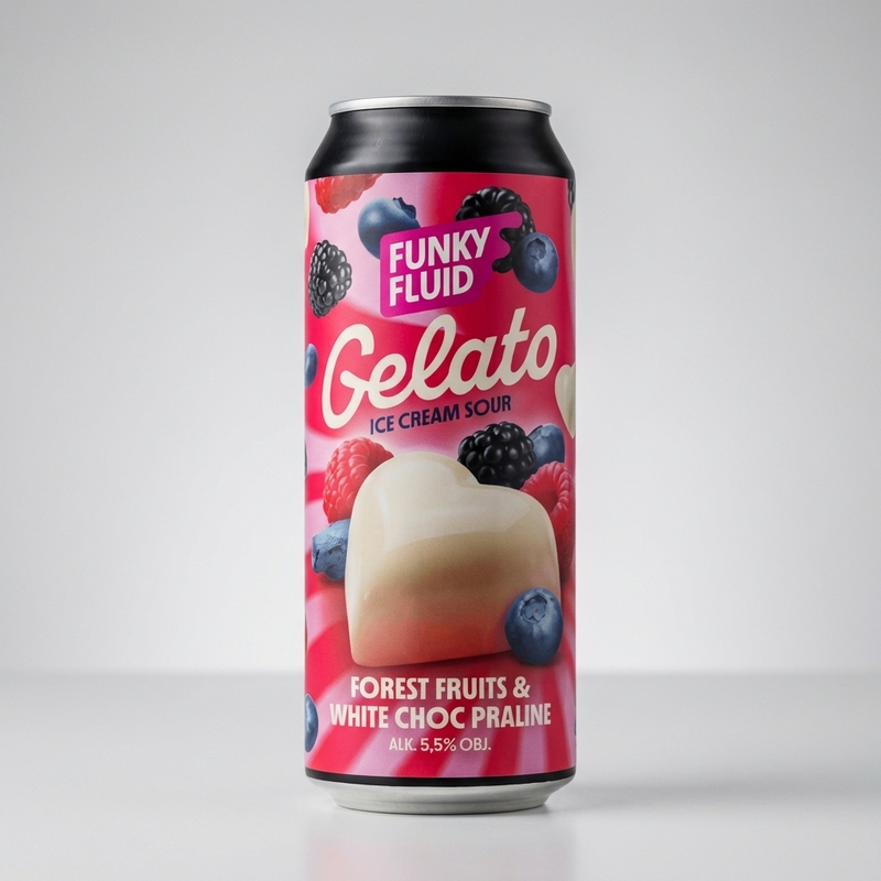 Gelato: Forest Fruits White Choc Praline - Funky Fluid Sour - Smoothie / Pastry 500ml